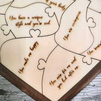 Valentine's Puzzle, Reasons Why I Love You, Personalised gift