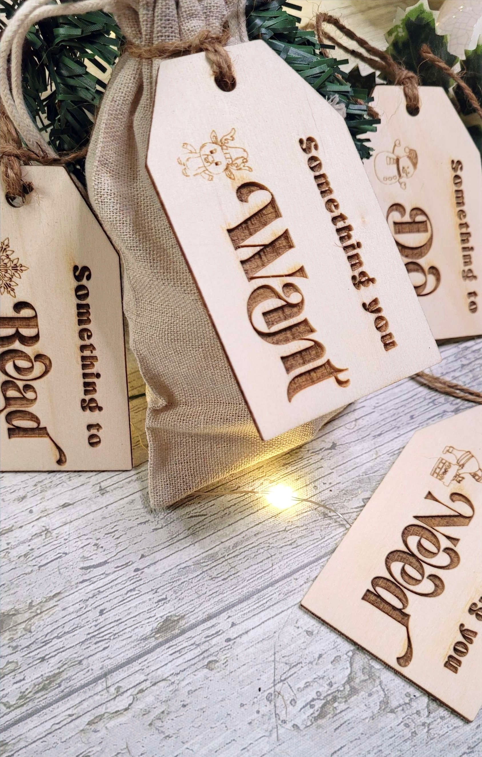 Christmas Gifts Tags Wooden 5 Gift Rule