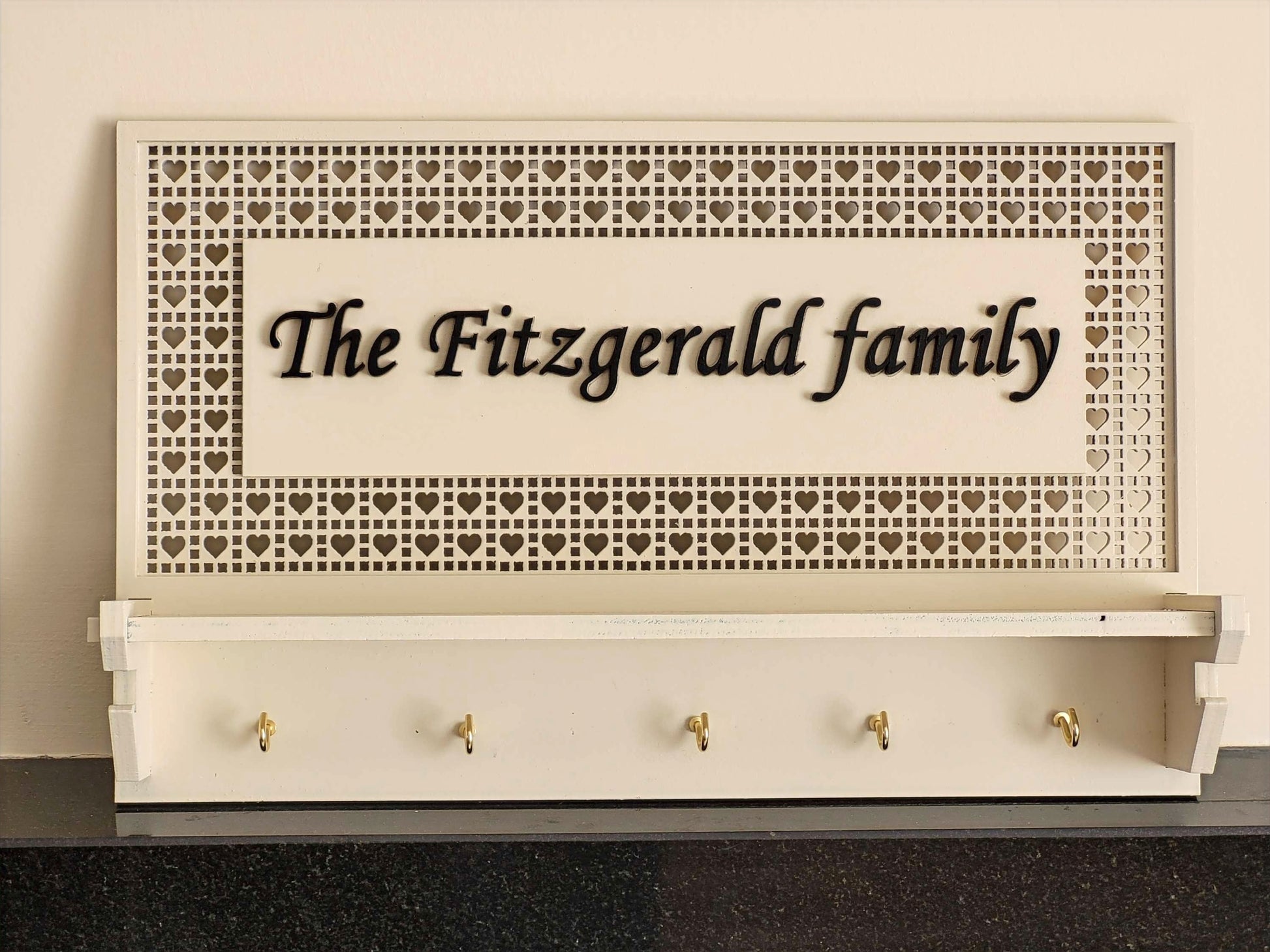 Personalised Wooden Wall Key holder