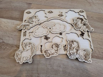 Hadmade Wooden Puzzle for toddlers, Montessori