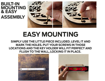 Horse Arch Wooden Key Holder