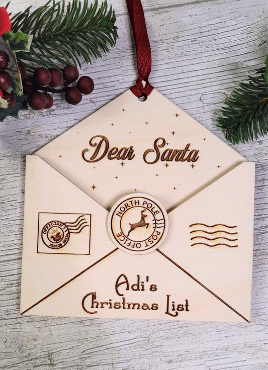 3D Personalised Letter To Santa Christmas Ornament