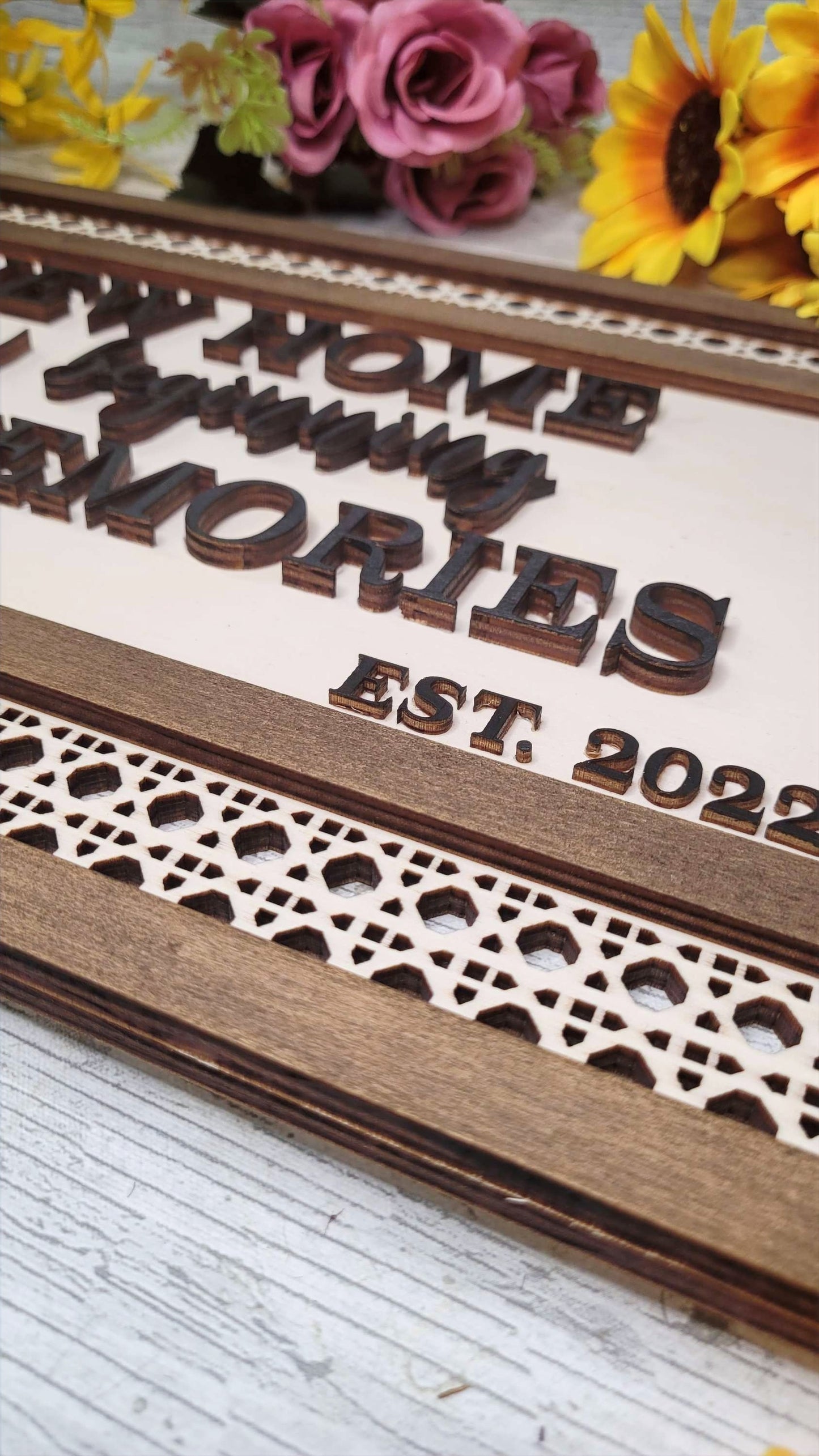 New Home Sign, Rattan Design, Personalised