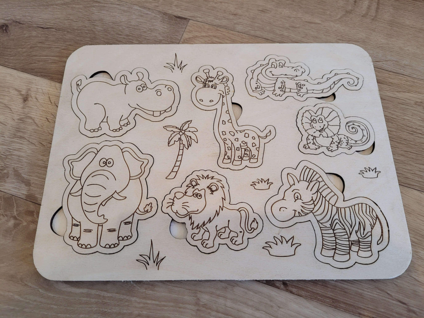 Hadmade Wooden Puzzle for toddlers, Montessori