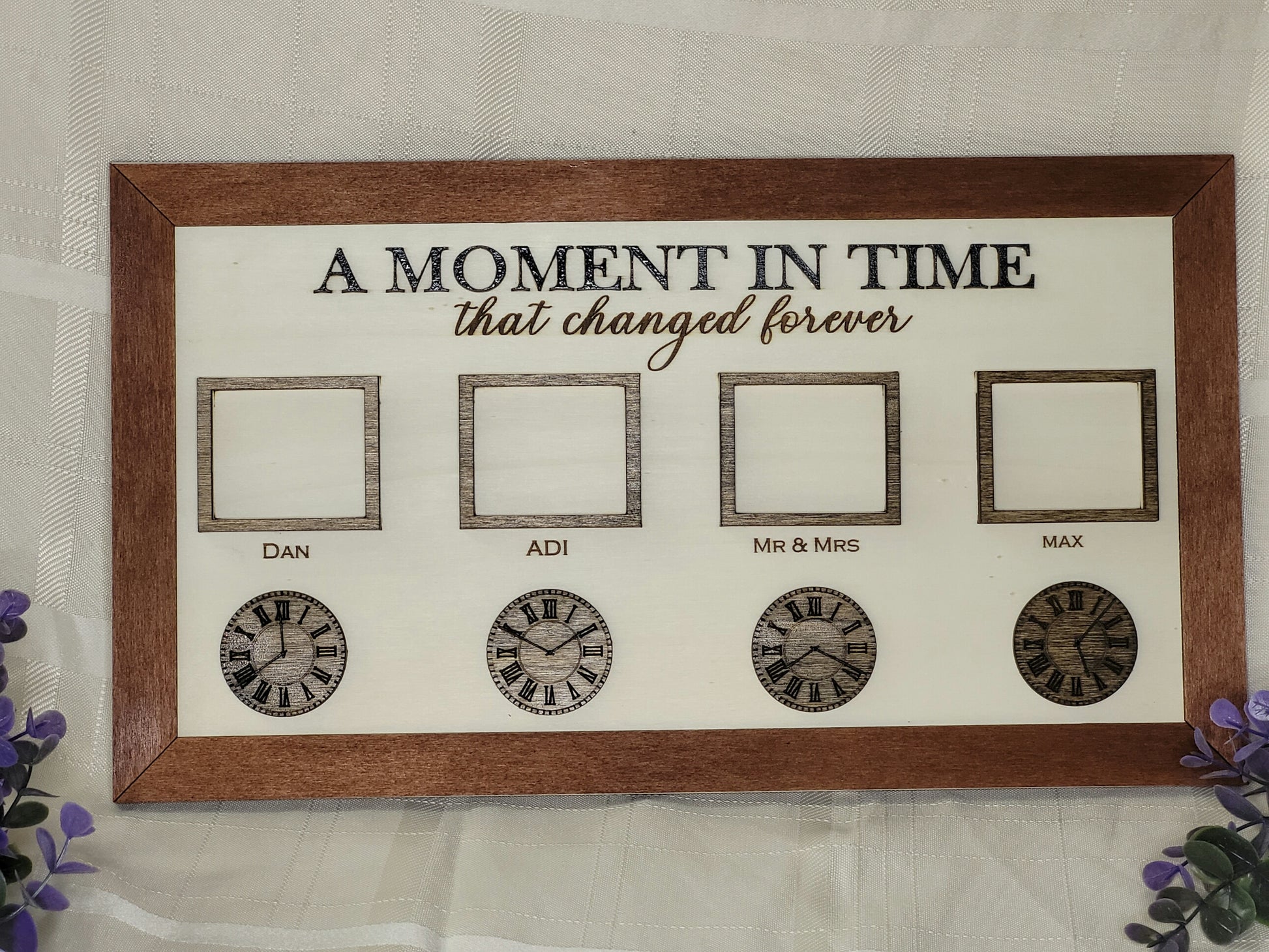 Personalised Family Photo Plaque "A Moment in Time"