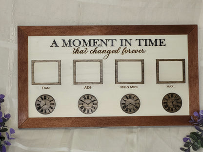 Personalised Family Photo Plaque "A Moment in Time"