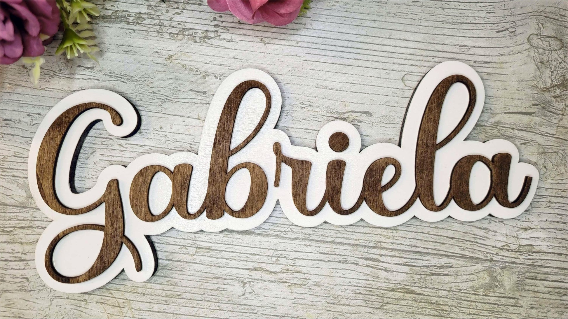 Wooden Layered Name Sign