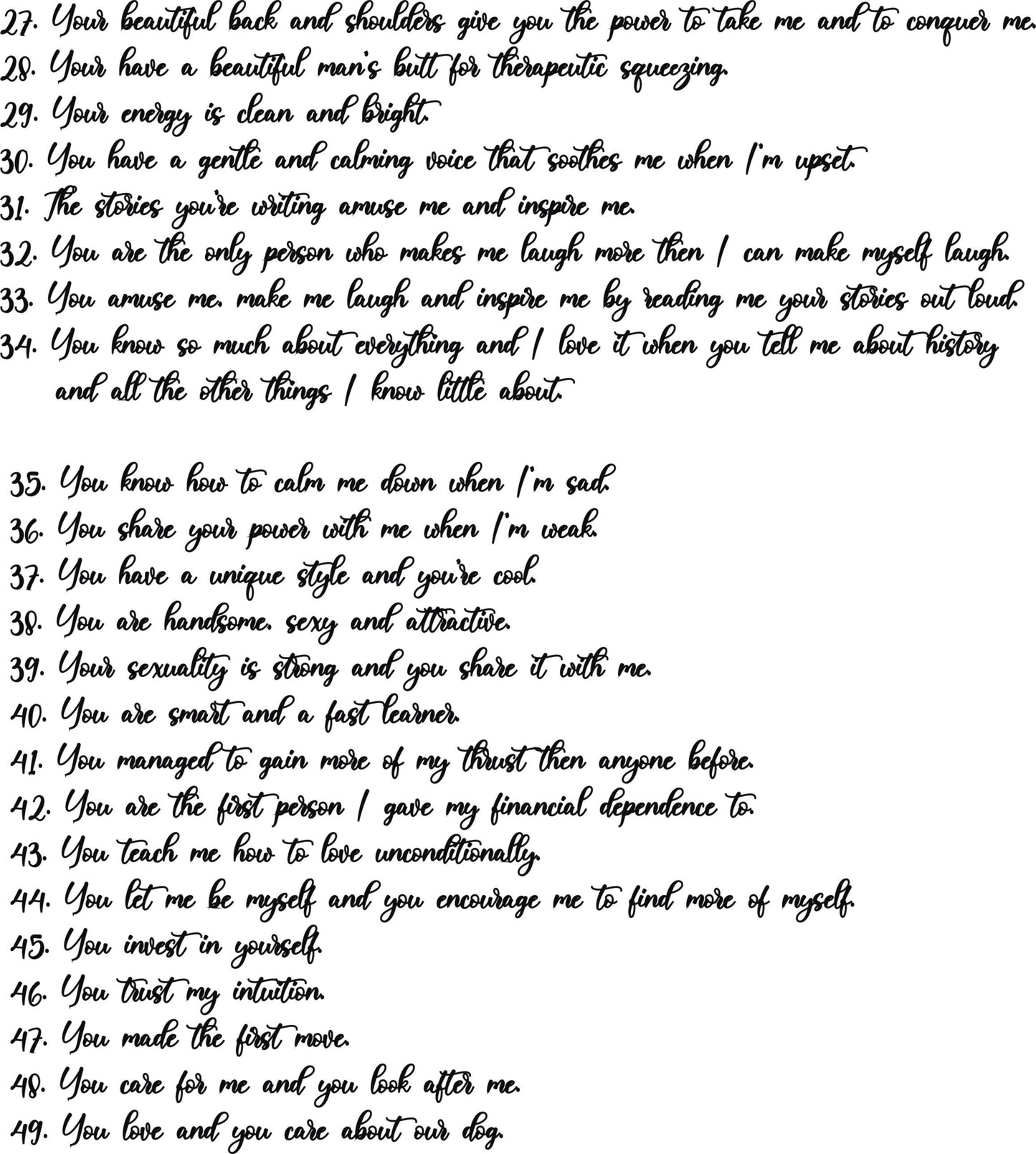 Valentine's Puzzle, Reasons Why I Love You, Personalised gift