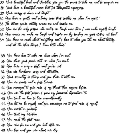 Valentine's Puzzle, Reasons Why I Love You, Personalised gift