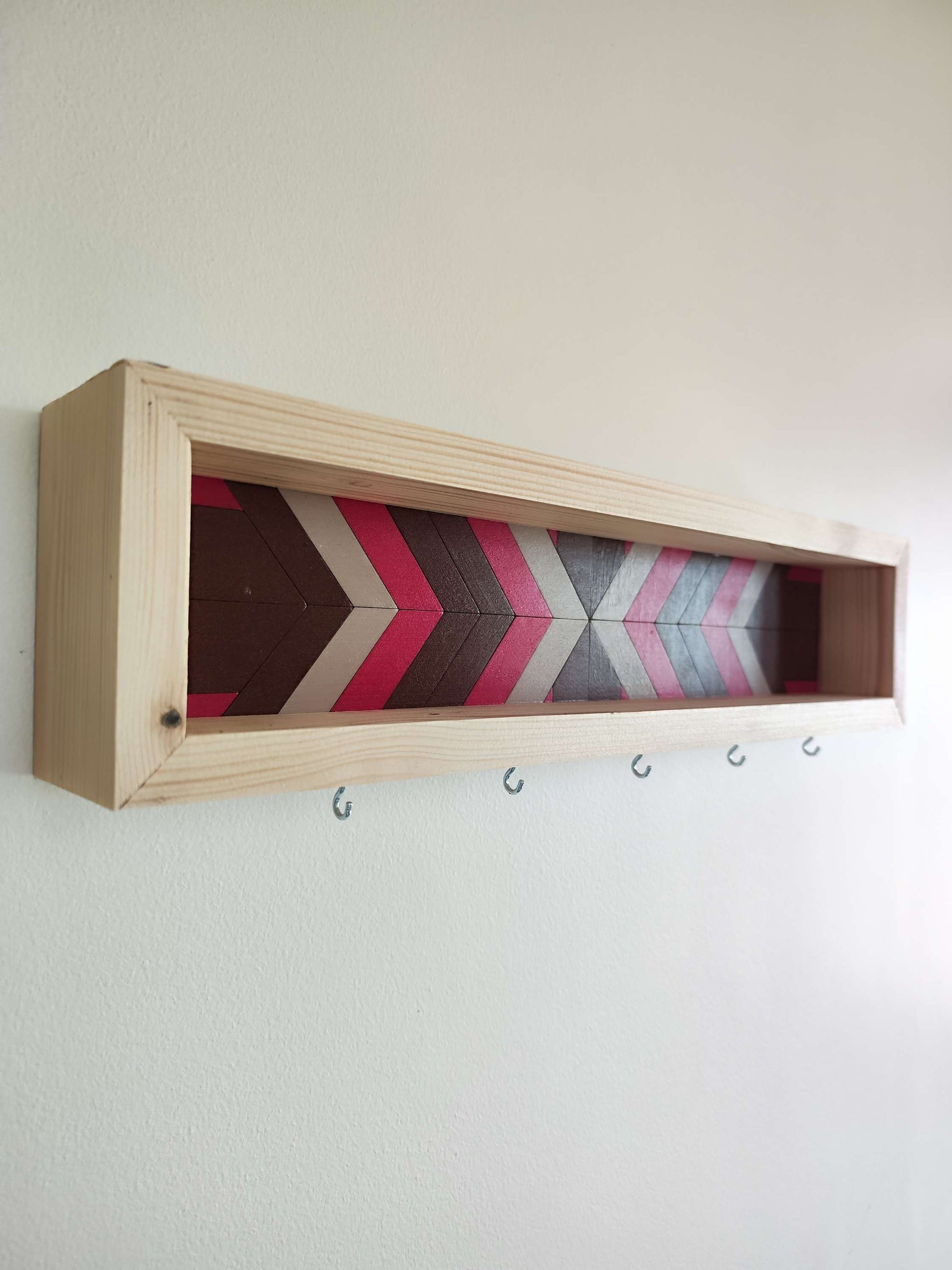 Wooden Key Holder Mosaic Design