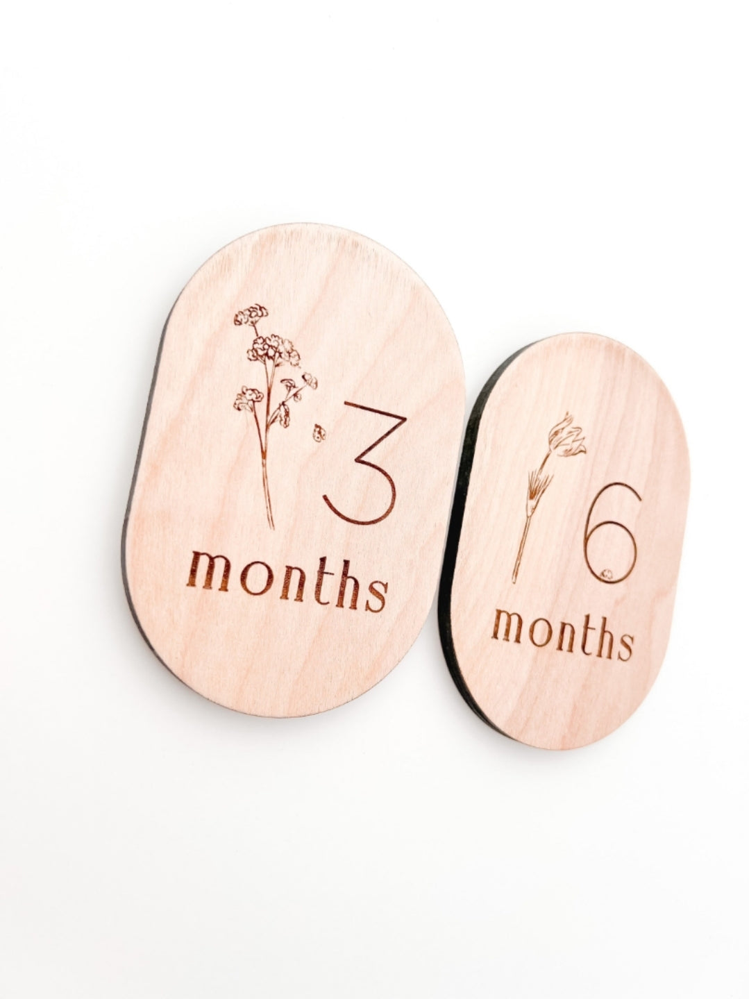 Wooden Baby Monthly Milestone Circles 1 - 12 Months and Closet Dividers