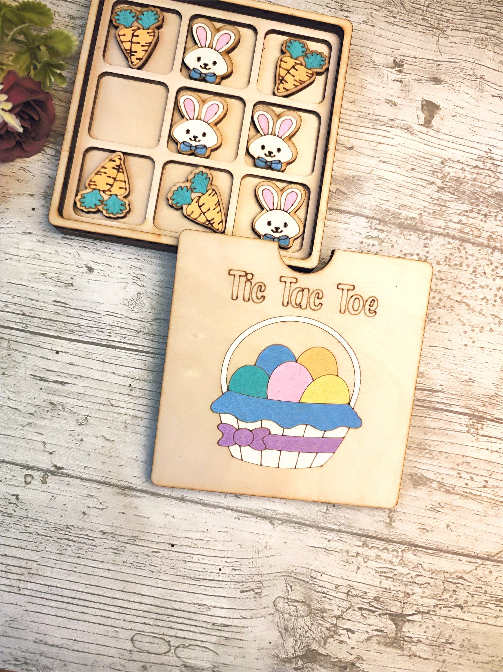 Easter Tic Tac Toe Game with Box Lid