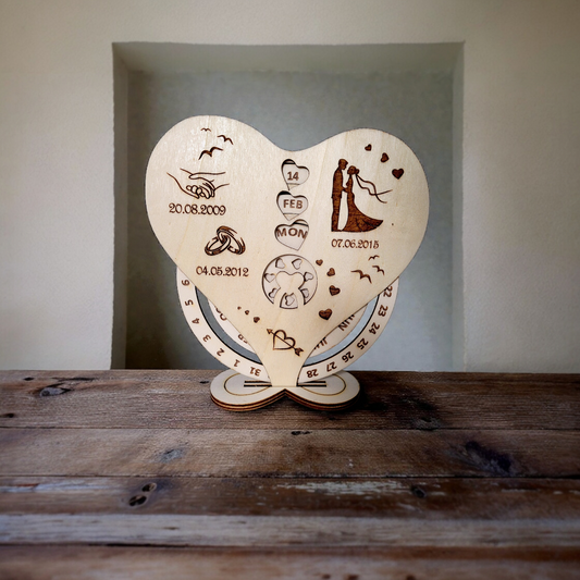 Personalised Perpetual Calendar, Valentine's Day