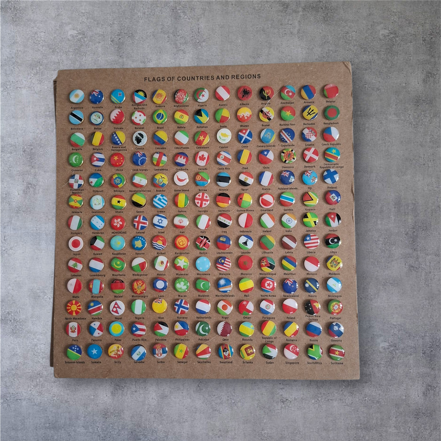 Wooden 3D World Map with Pins