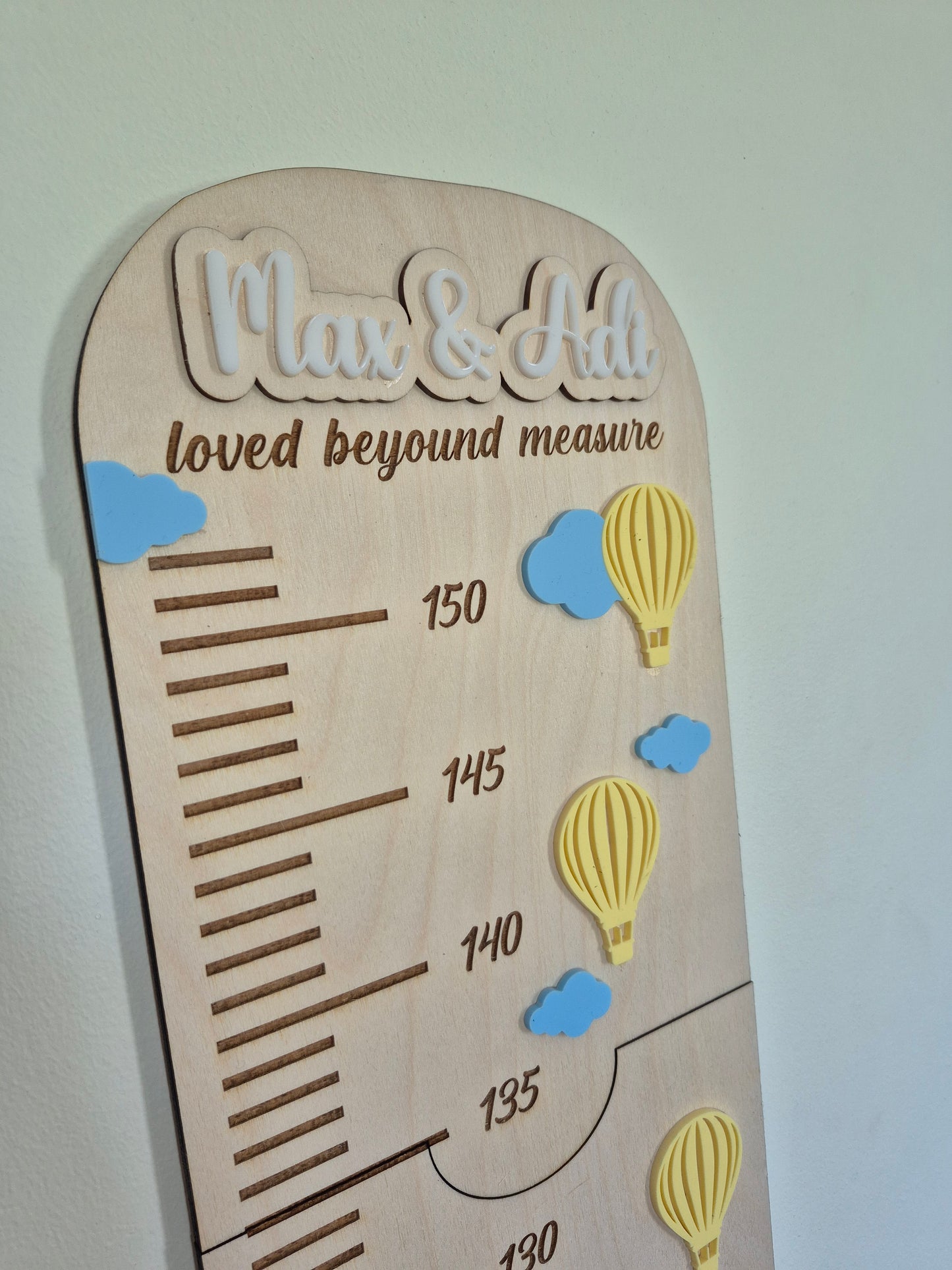 Personalised Growth Chart - Hot Air Balloon