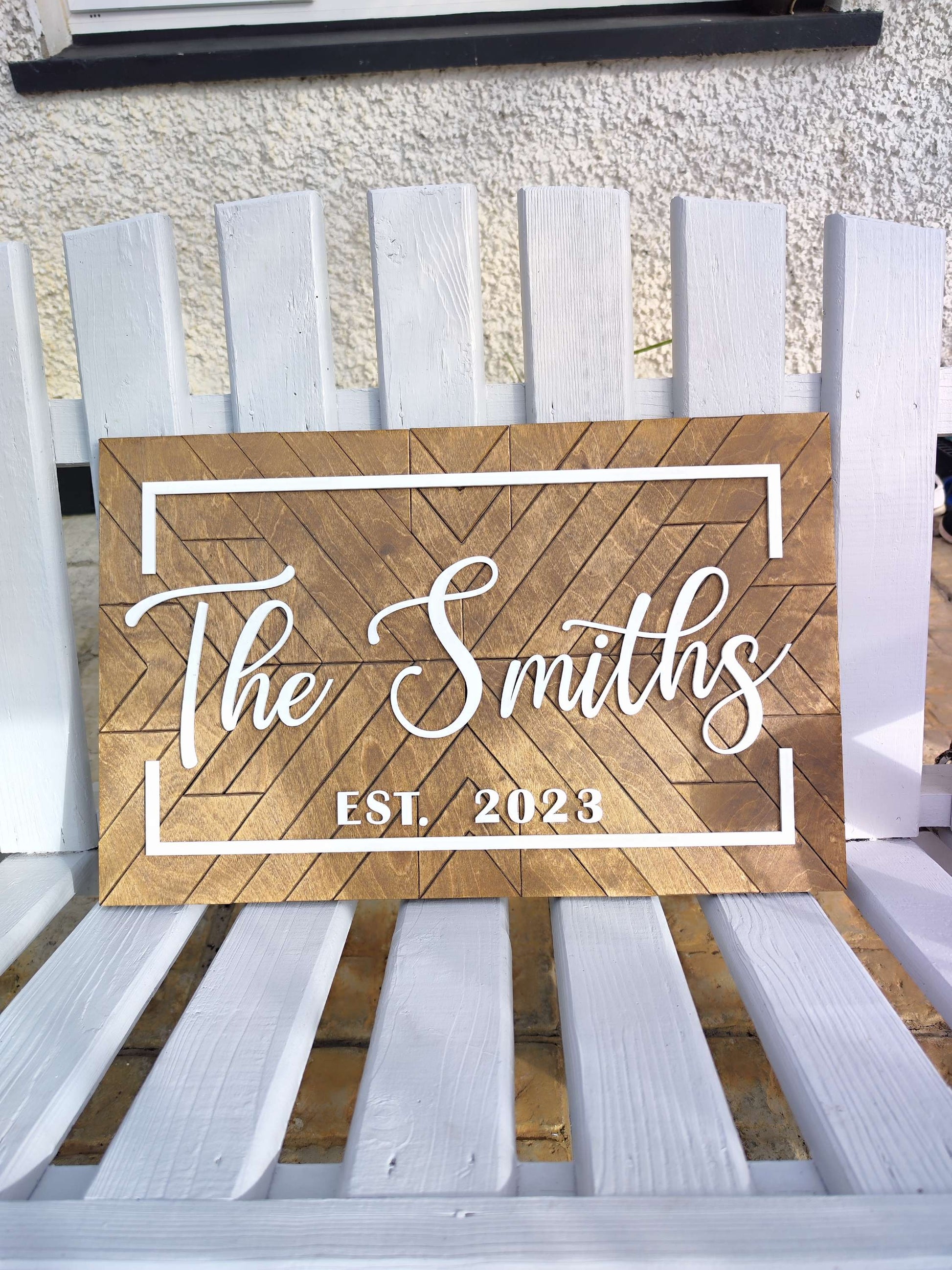 3D Wooden Personalised Family Sign