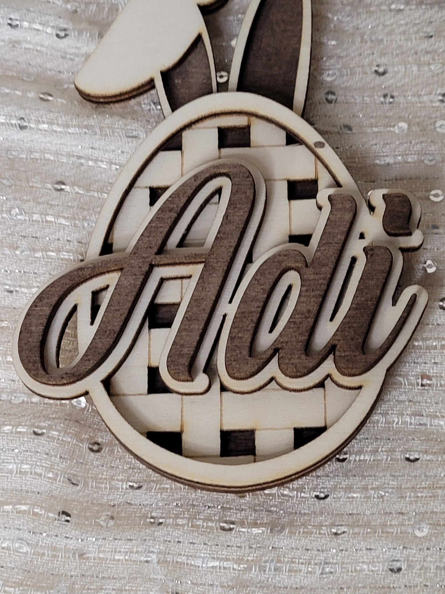 Easter personalised egg tag