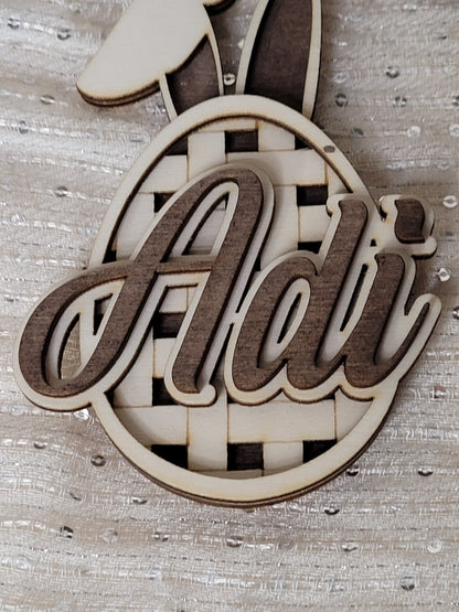 Easter personalised egg tag