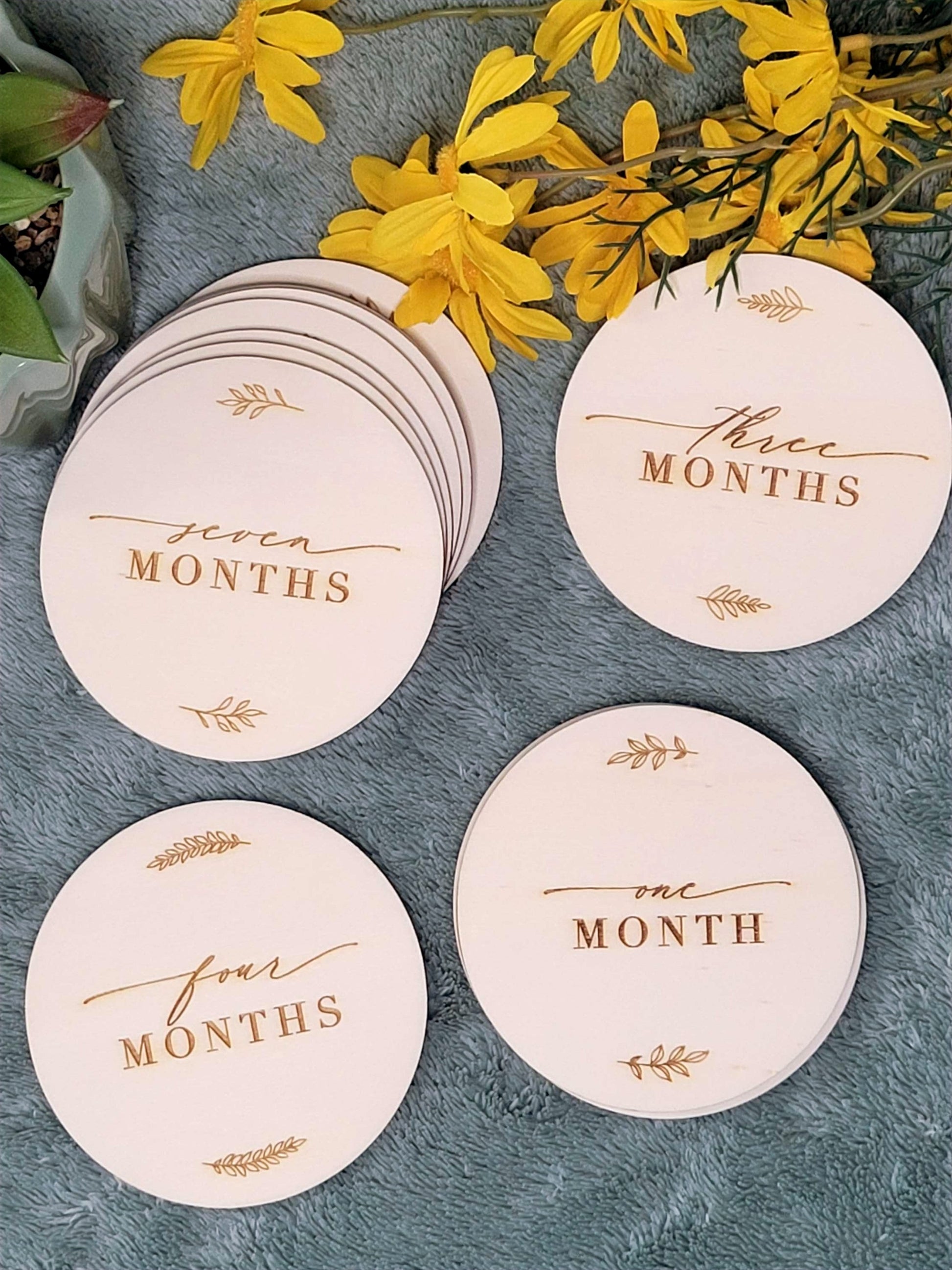 Set of 2,  Pregnancy/Baby Milestones & Birth Signs