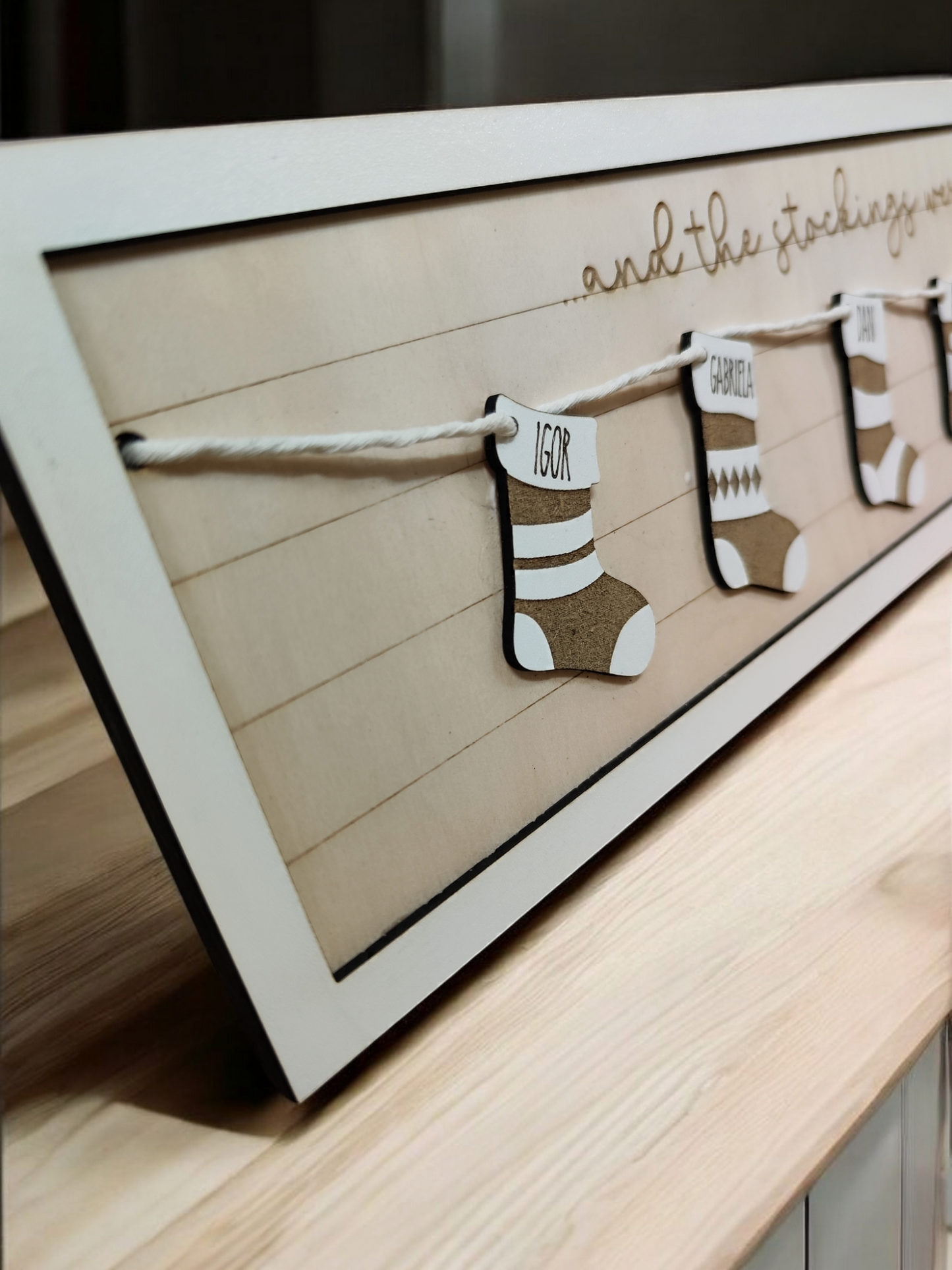 Christmas Stocking Family Sign