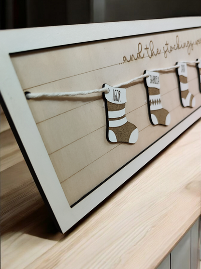 Christmas Stocking Family Sign