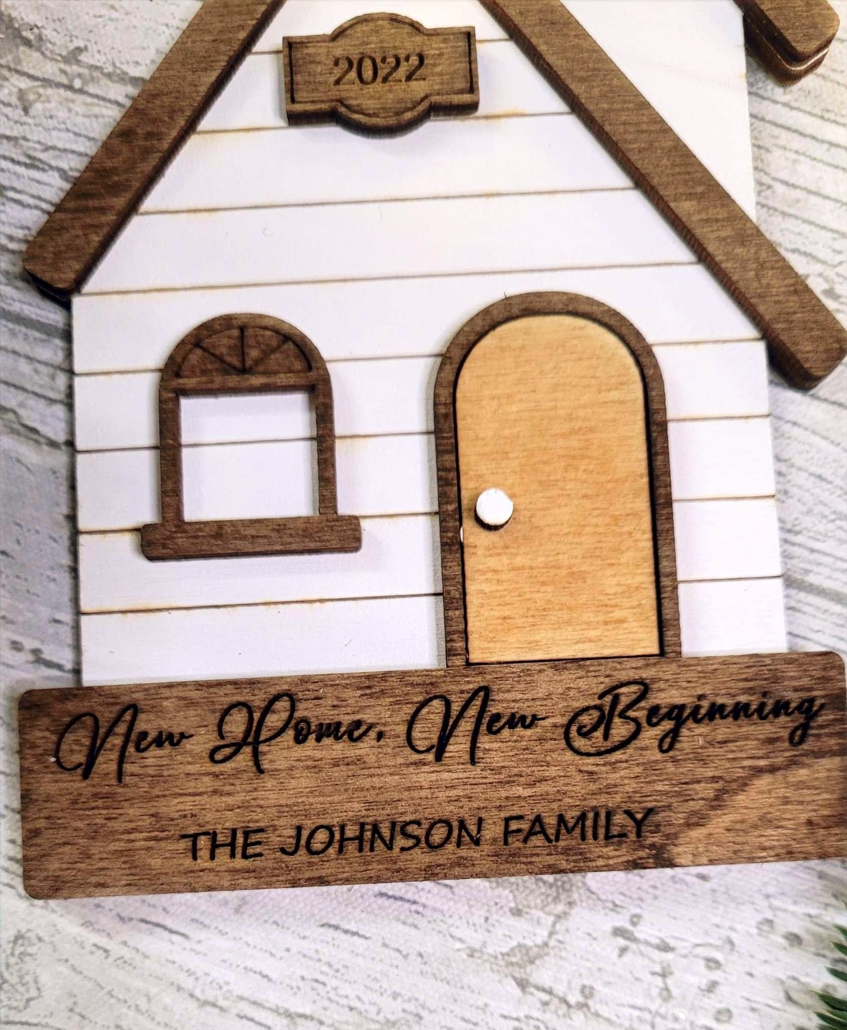 Personalised Family Christmas Ornament New Home