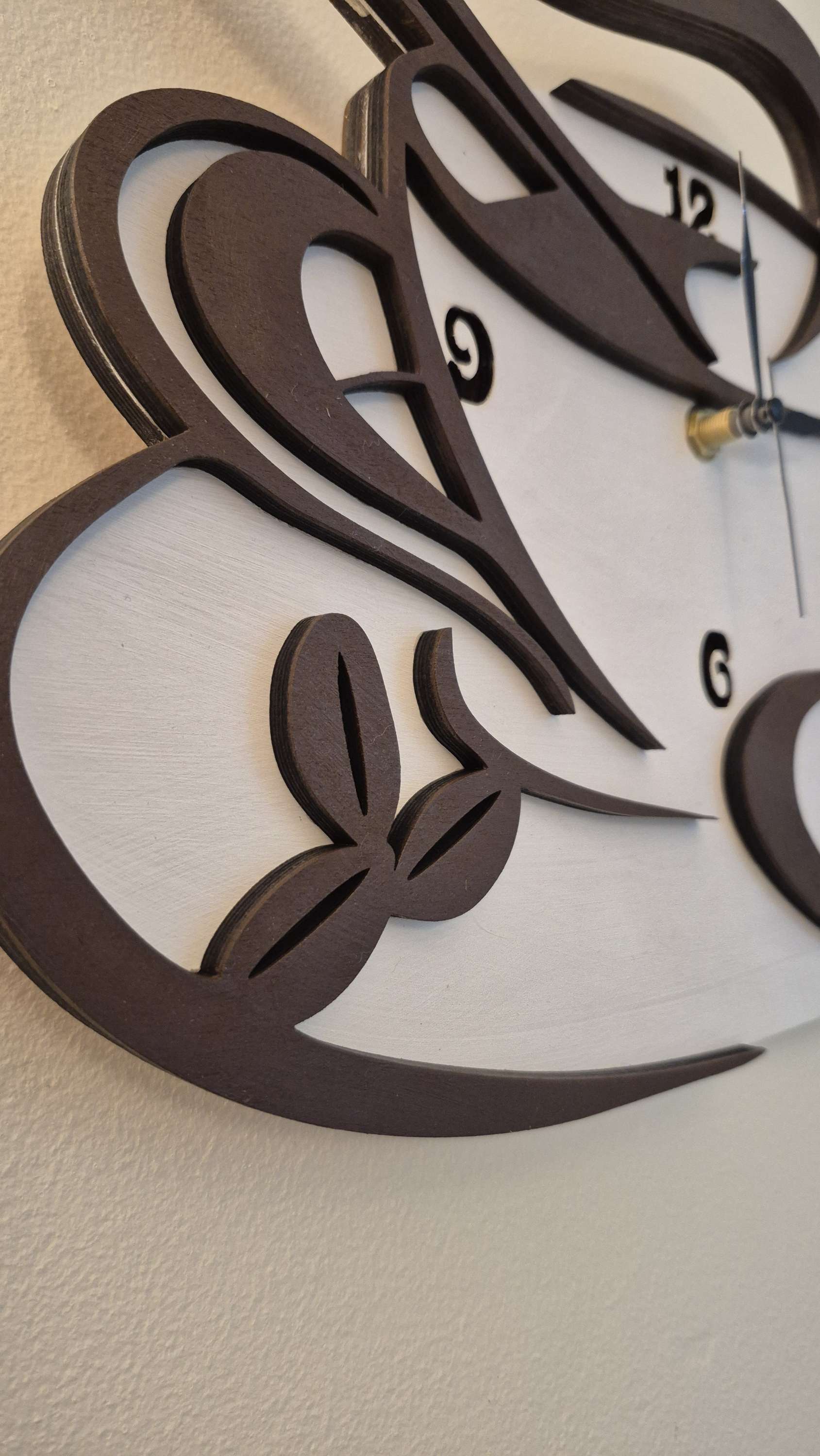 Cup of Coffee Wooden Wall Clock