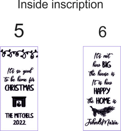 Personalised Christmas Tree Decor "Front Door"