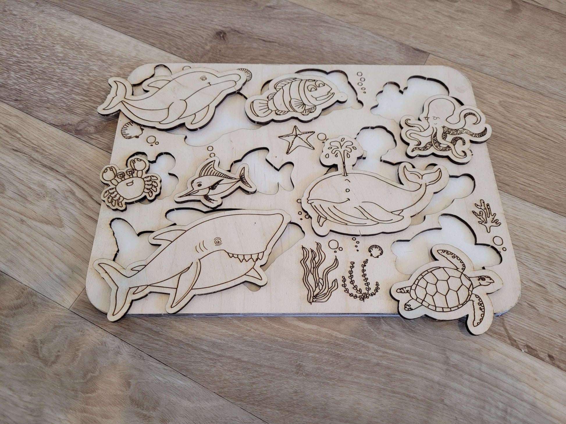 Hadmade Wooden Puzzle for toddlers, Montessori