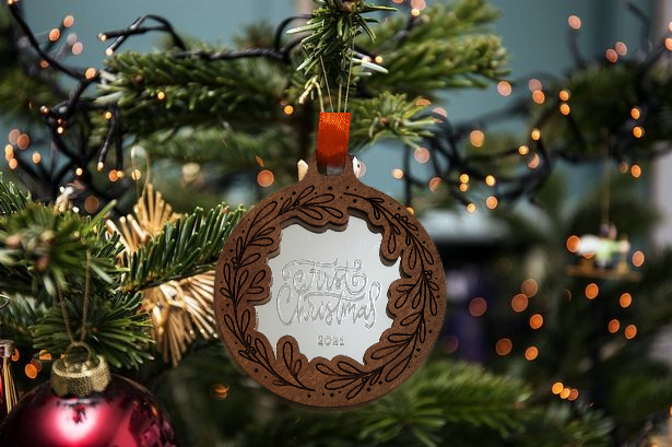 Personalised Christmas Tree Decoration "First Christmas"