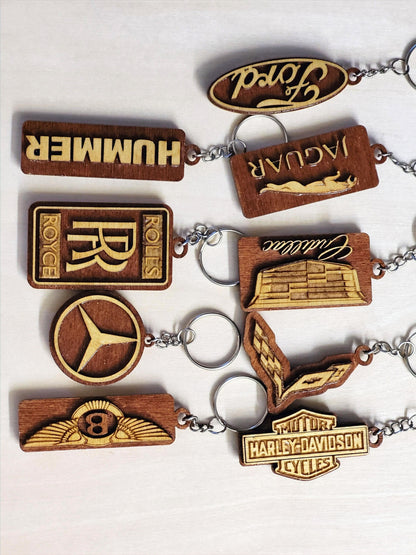 Car logo keychain, personalised key ring