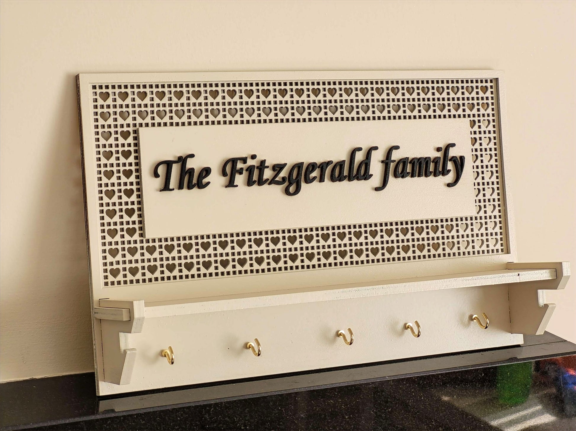 Personalised Wooden Wall Key holder