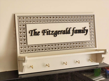 Personalised Wooden Wall Key holder