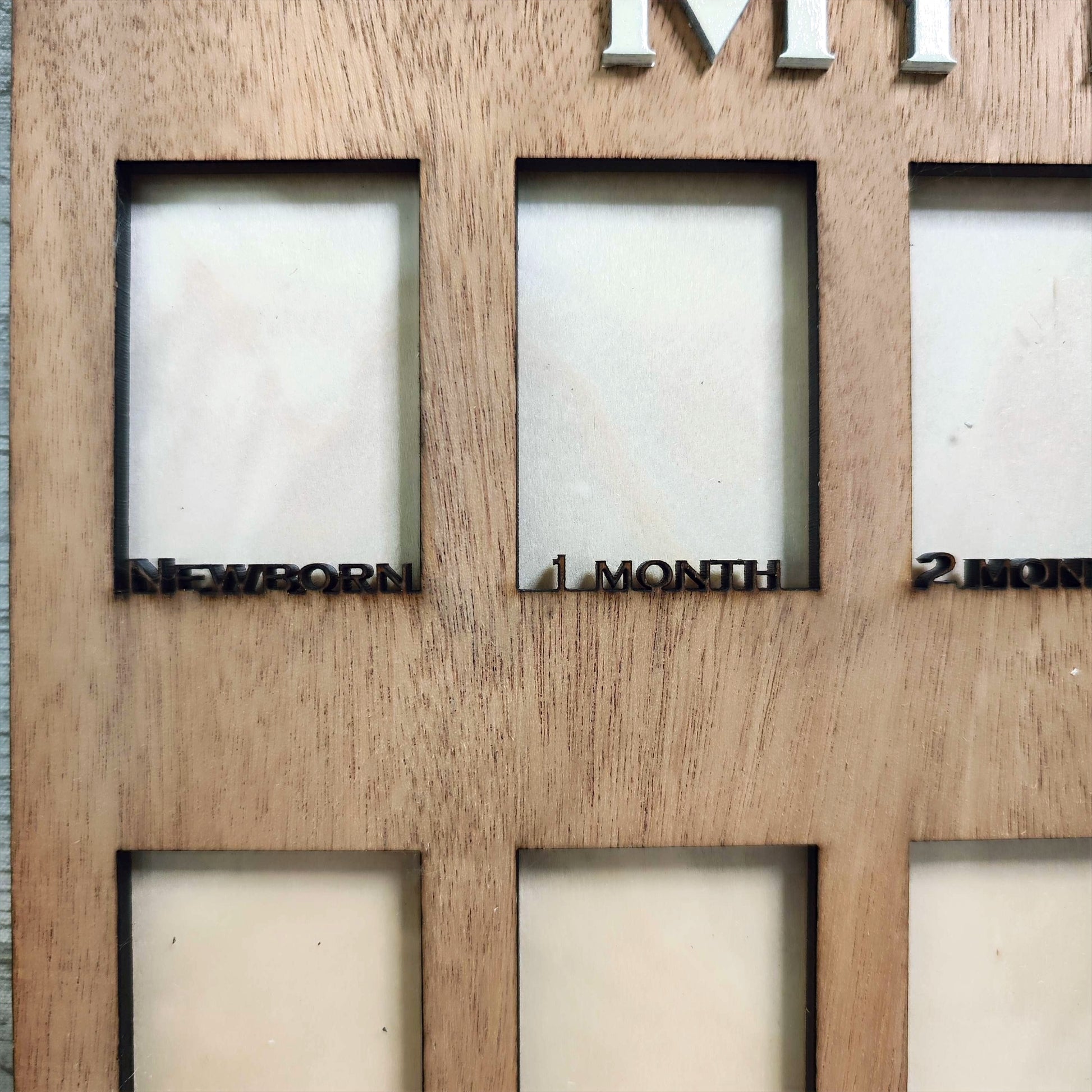 Baby's First Year Personalised Handcrafted Wooden Photo Frame