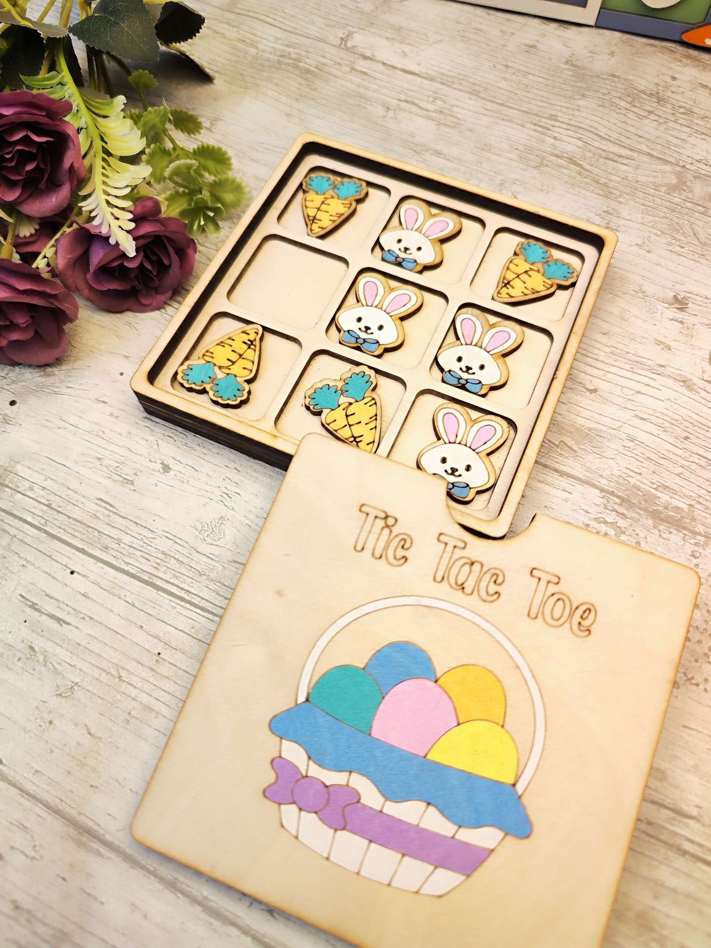 Easter Tic Tac Toe Game with Box Lid