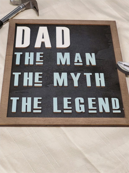 Father's Day Sign, personalised gift - Dad legend