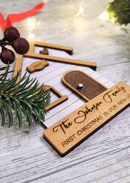Personalised Family Christmas Ornament New Home