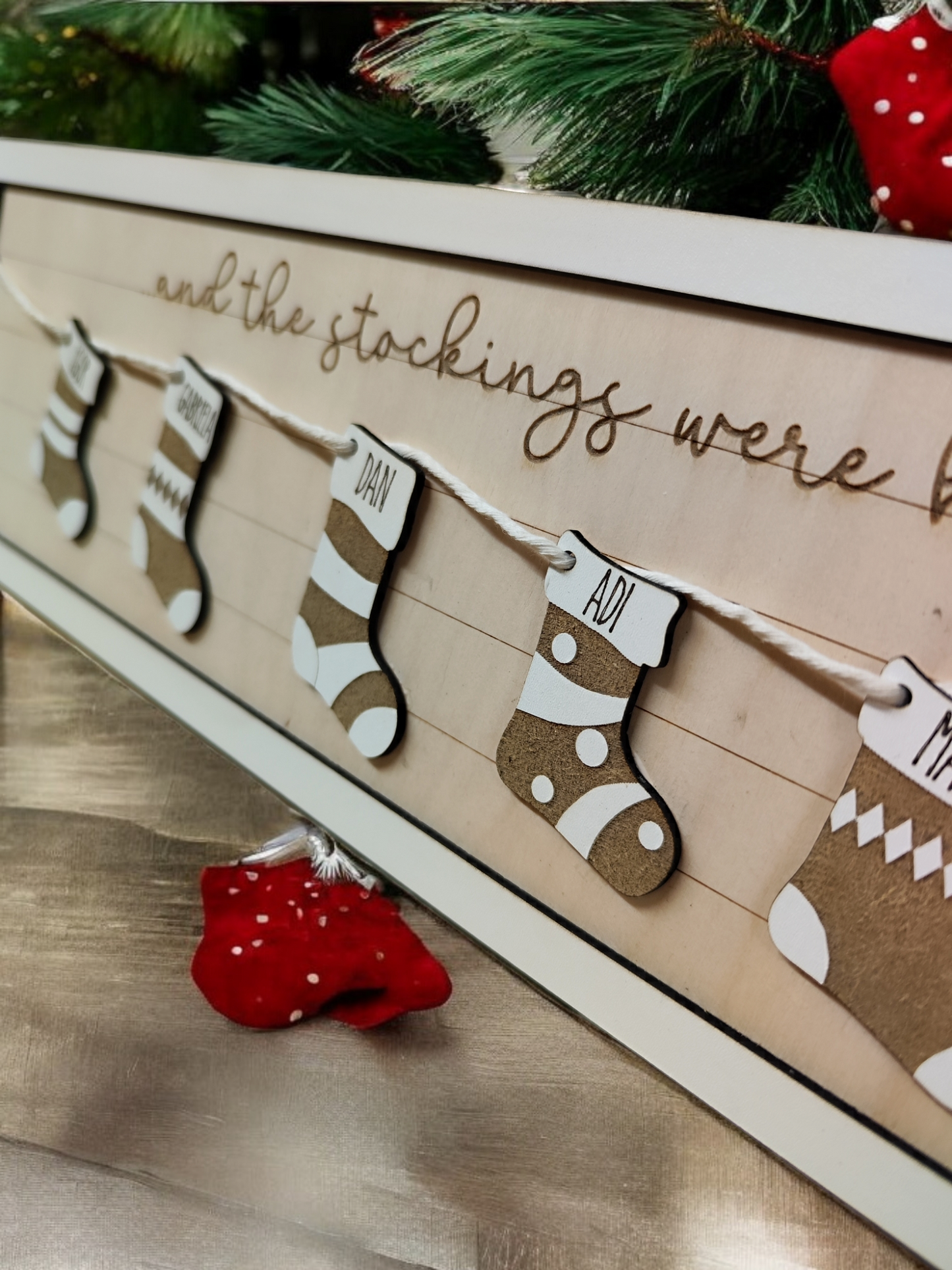 Christmas Stocking Family Sign