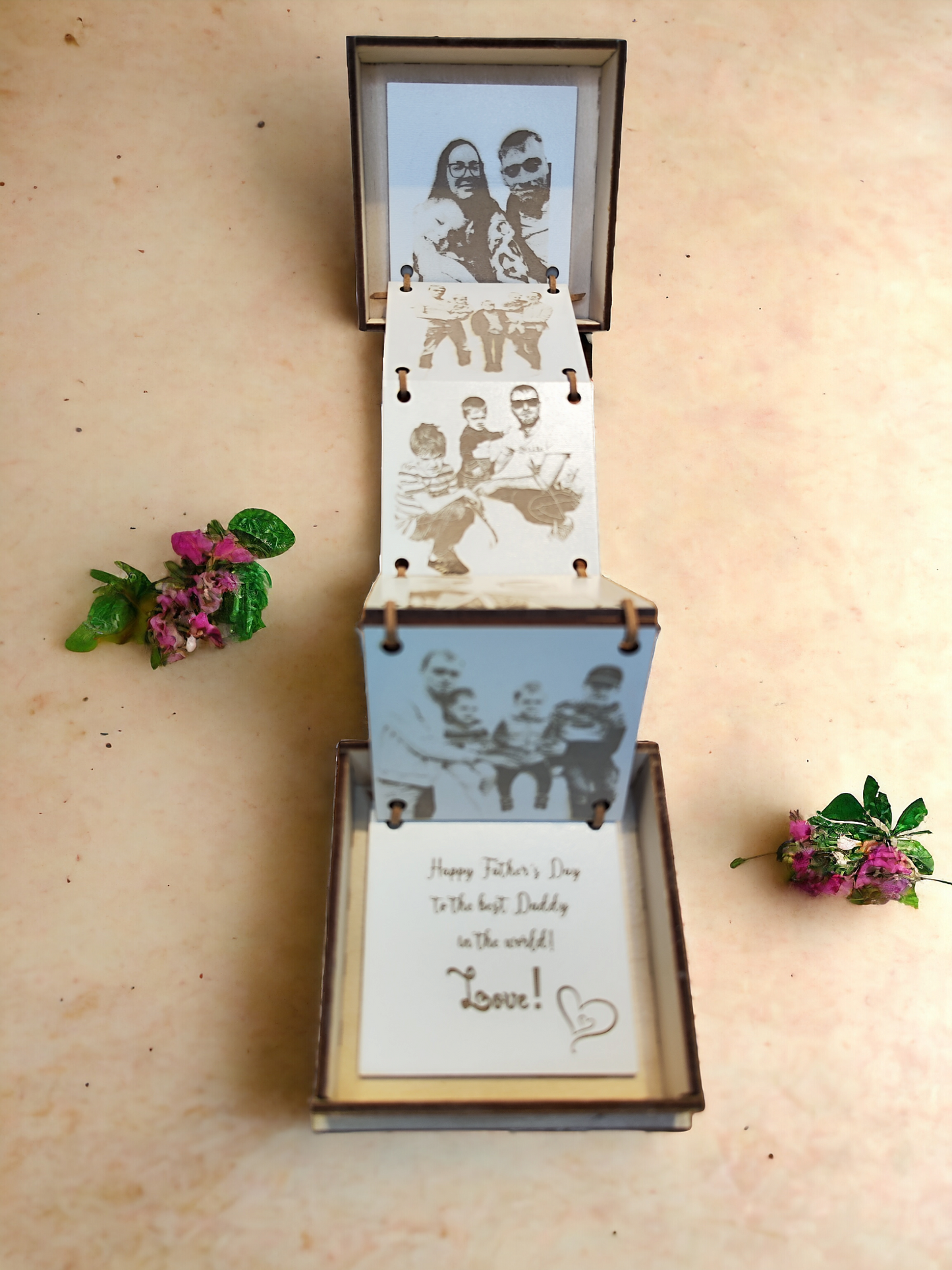 Personalised Photo pull-up gift box for Father's Day