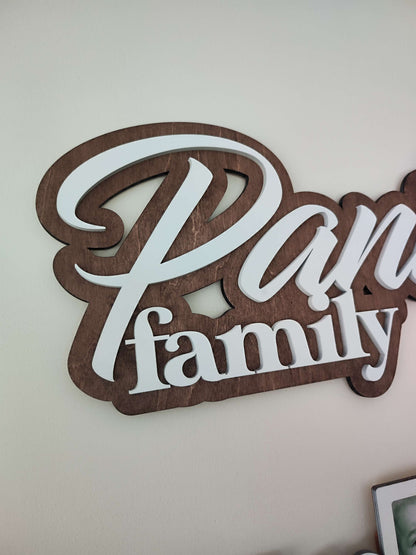 Custom Wooden Family Name Sign