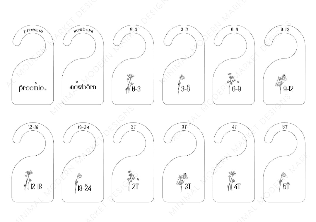 Wooden Baby Monthly Milestone Circles 1 - 12 Months and Closet Dividers
