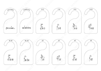 Wooden Baby Monthly Milestone Circles 1 - 12 Months and Closet Dividers