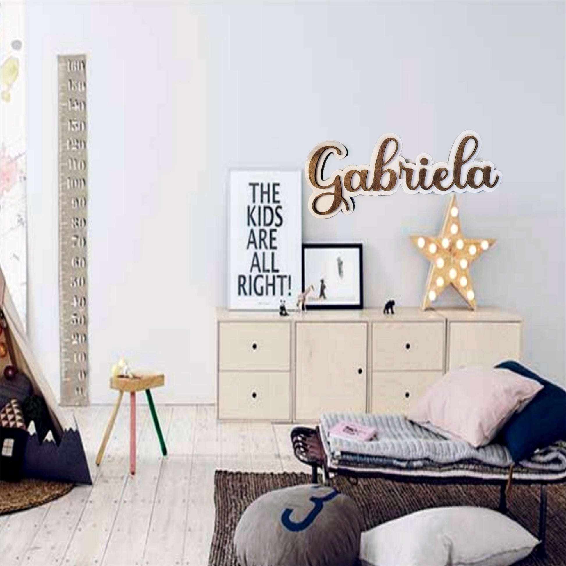 Wooden Layered Name Sign