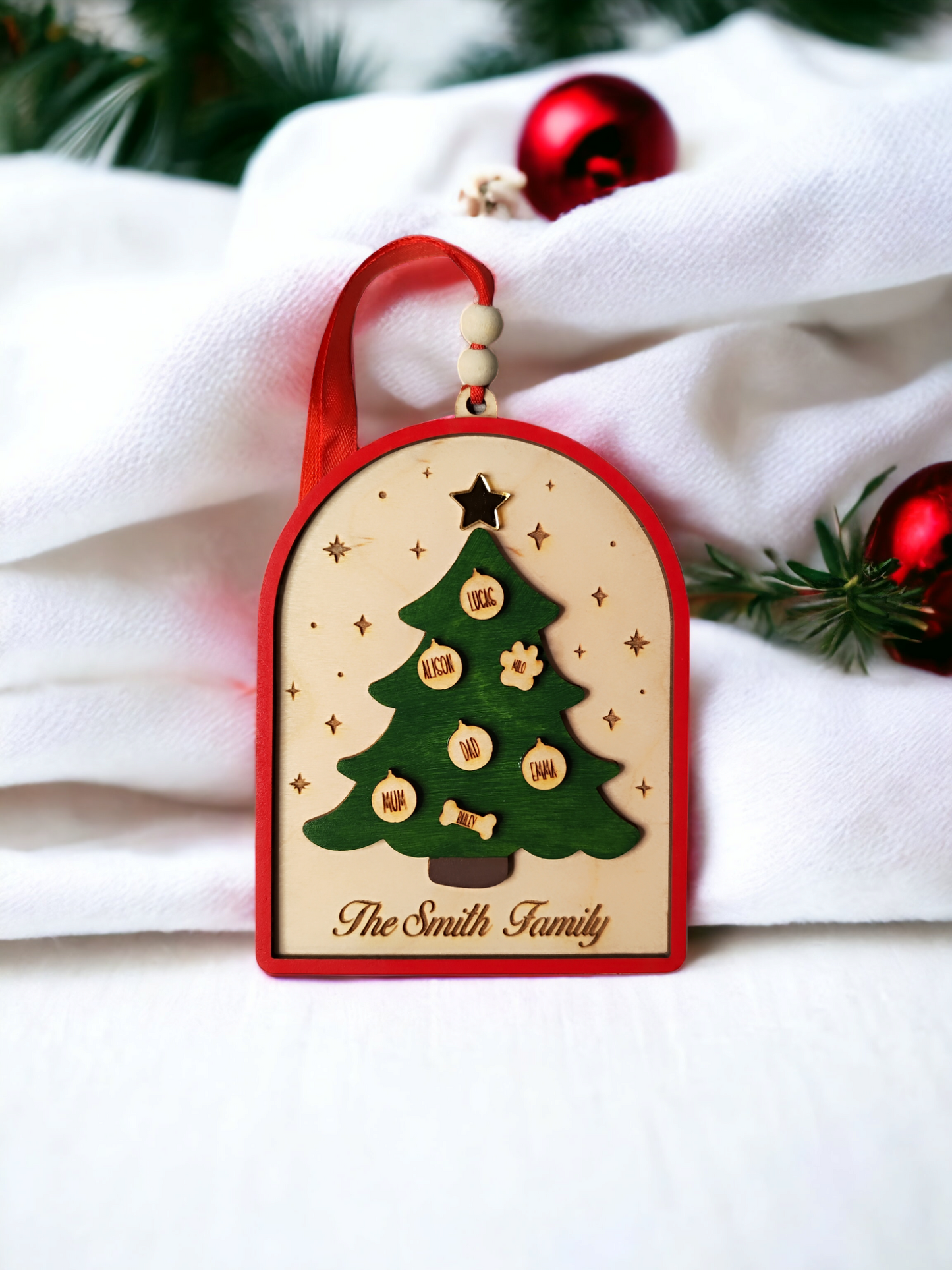Personalised Christmas Tree Family Names