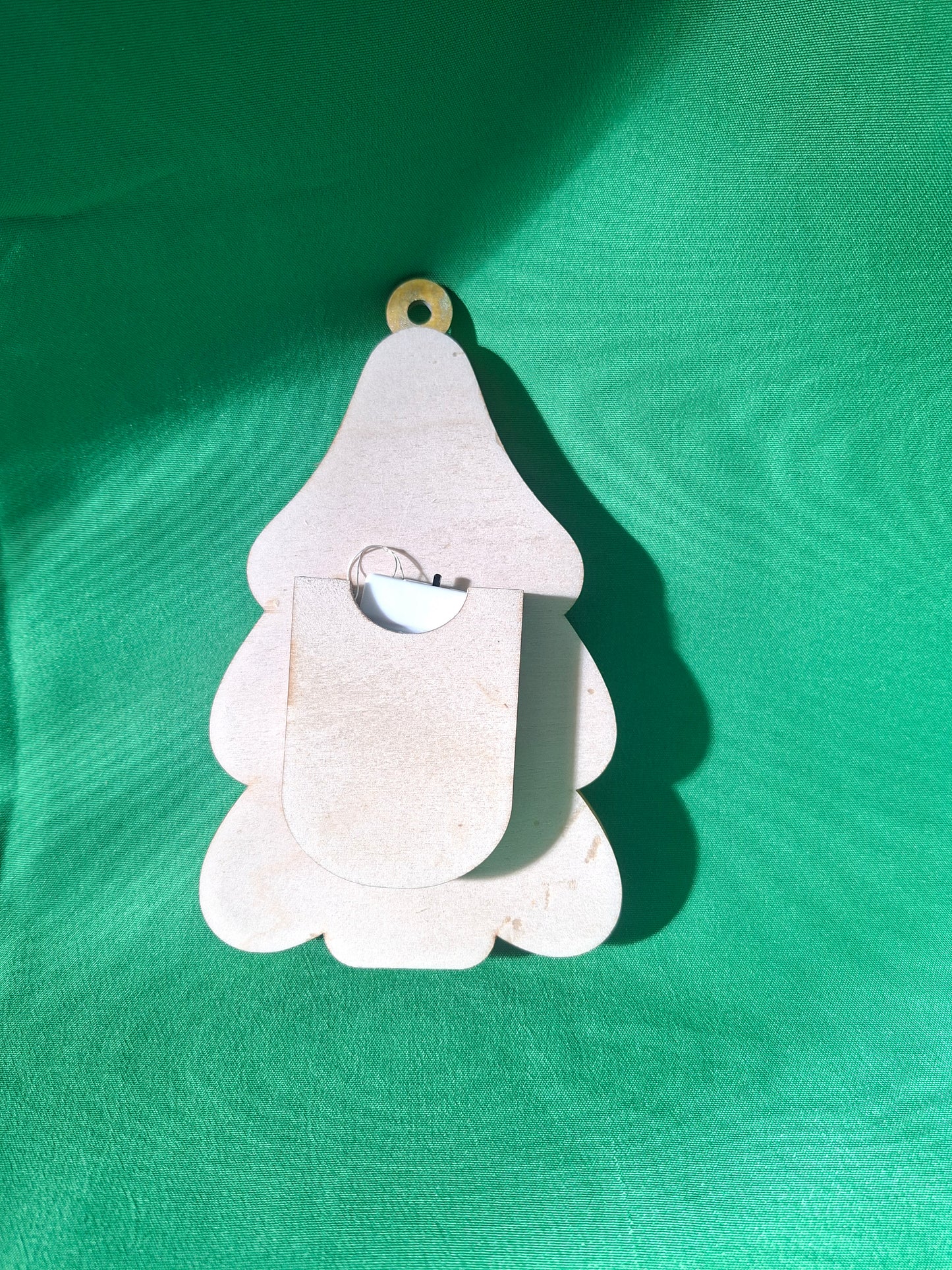 Personalised Wooden Family Christmas Tree Ornament with Fairy Lights
