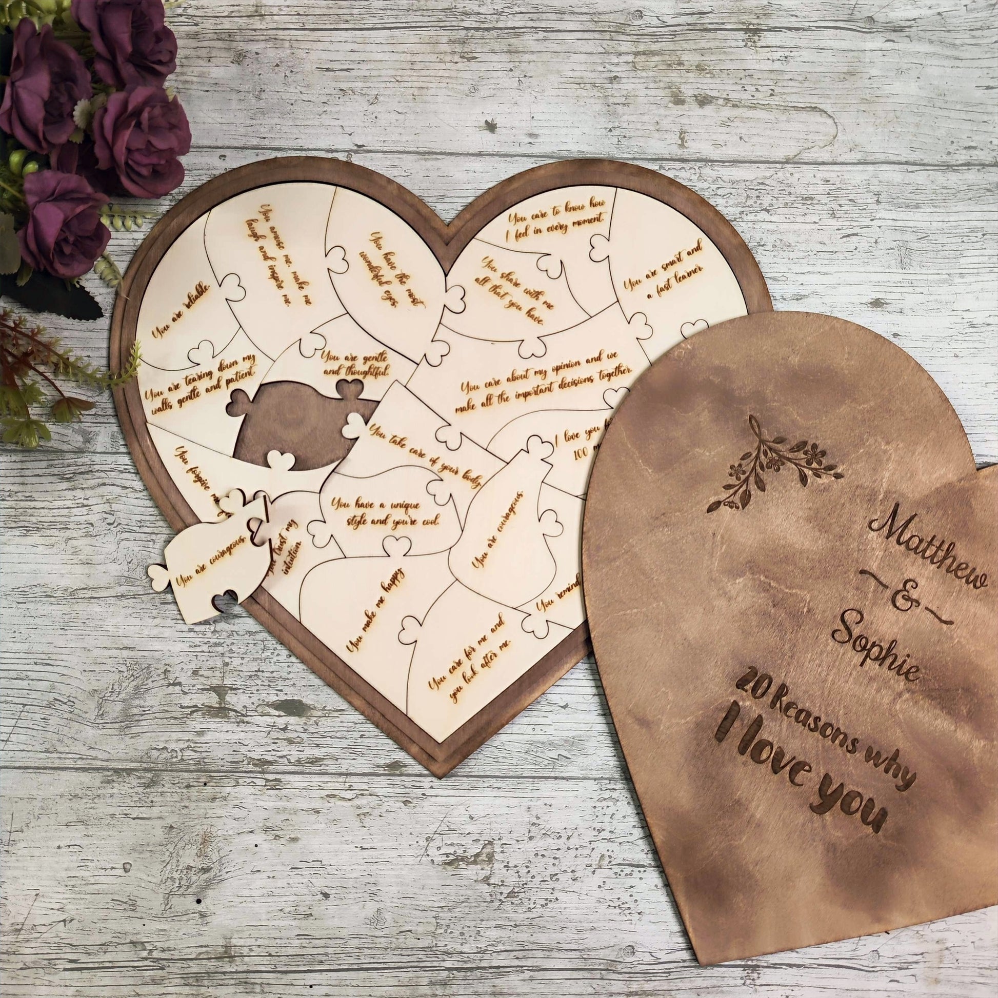 Valentine's Puzzle, Reasons Why I Love You, Personalised gift