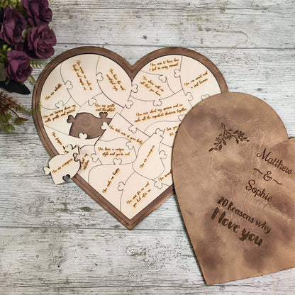 Valentine's Puzzle, Reasons Why I Love You, Personalised gift