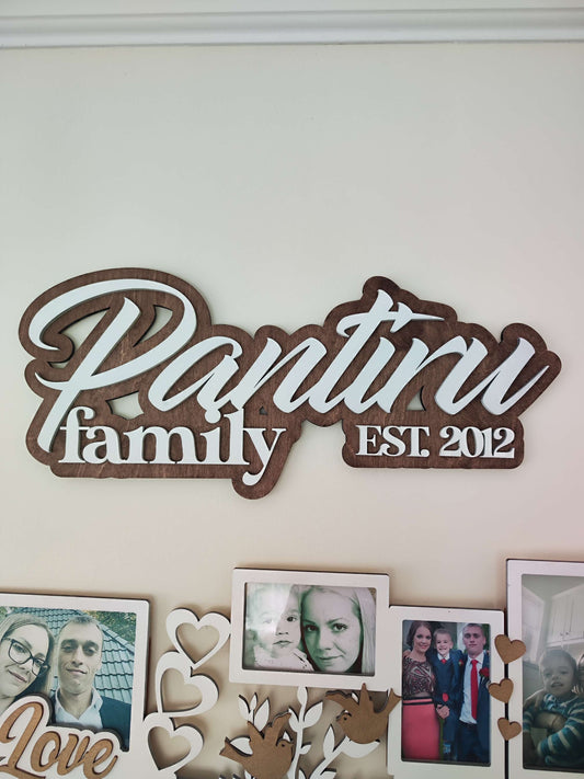 Custom Wooden Family Name Sign
