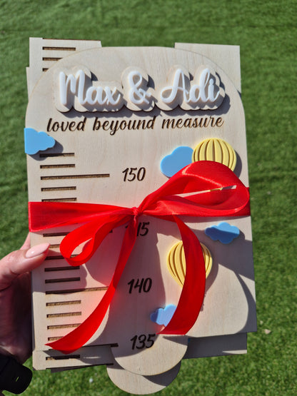 Personalised Growth Chart - Hot Air Balloon