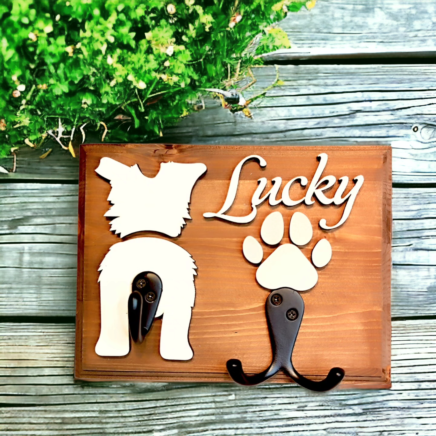 Personalised Dog Leash holder, big